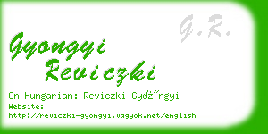 gyongyi reviczki business card